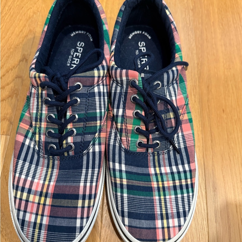 Sperry Multicolor Plaid Canvas Shoes